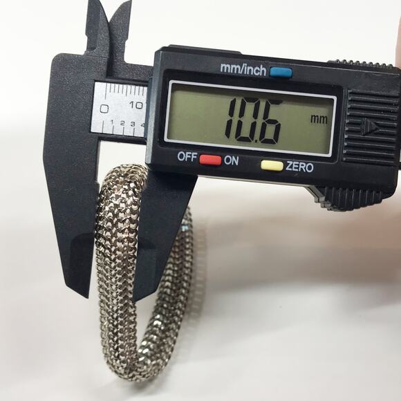 VTG Itaor Signed Italy Sterling Silver 925 Mesh Braided Bracelet 7in 10mm 17g - Picture 5 of 11